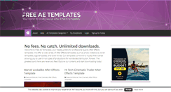 Desktop Screenshot of freeaetemplates.com