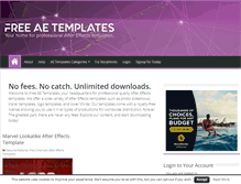 Tablet Screenshot of freeaetemplates.com